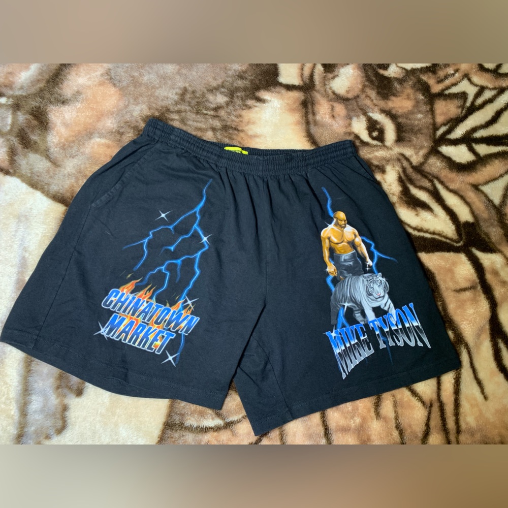 Mike Tyson x Chinatown Market White Tiger Shorts